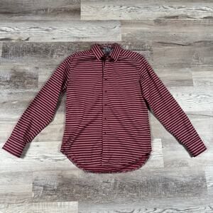 Robert Graham Red Gingham Button Down Shirt Paisley Lined Classic Fit Small